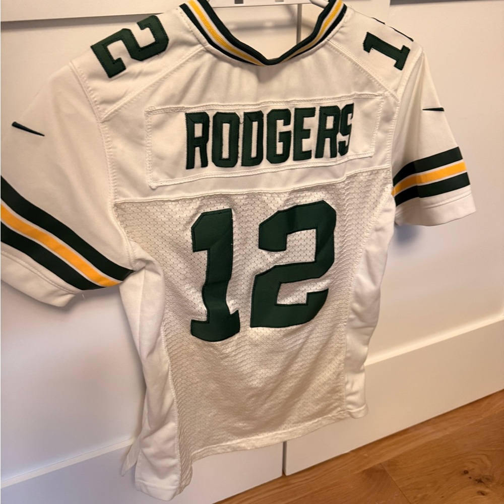 Aaron Rodger Green Bay Packers White Jersey, small
